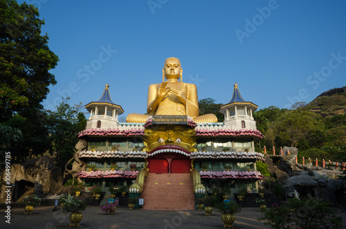 Golden Temple of Dambulla in Dambulla  Central Province  Sri Lanka  Asia.