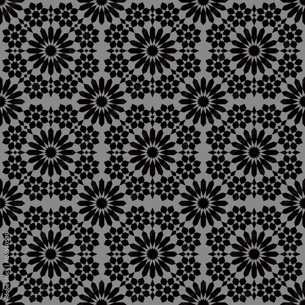 Elegant dark antique background image of 
geometry flower kaleidoscope