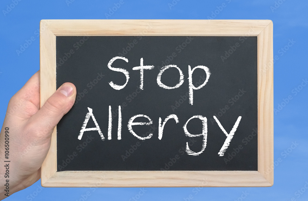 Fototapeta premium Stop allergy - chalkboard concept