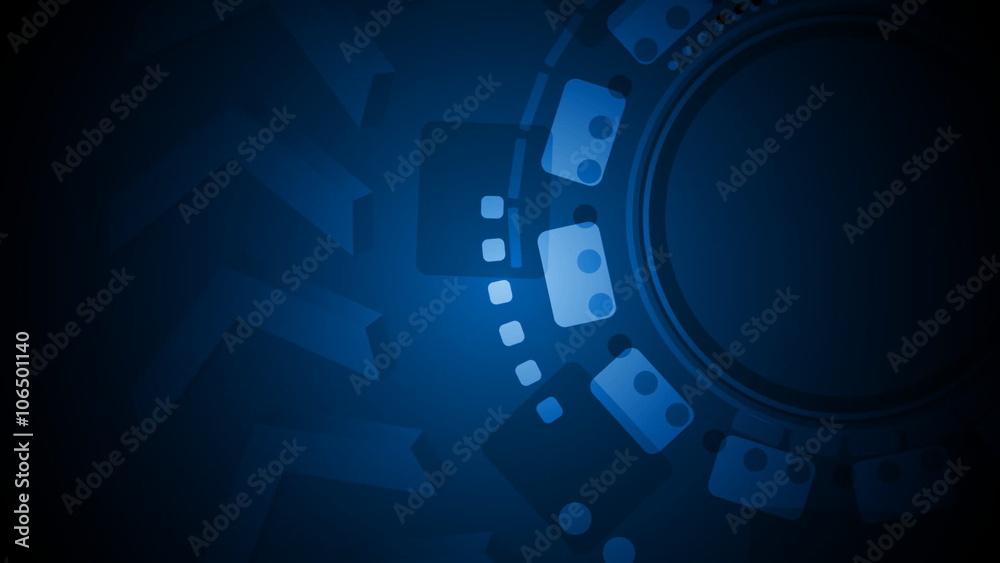 Dark blue tech gear graphic motion background. Video animation HD 1920x1080 Dark blue tech gear graphic motion background. Video animation HD 1920x1080