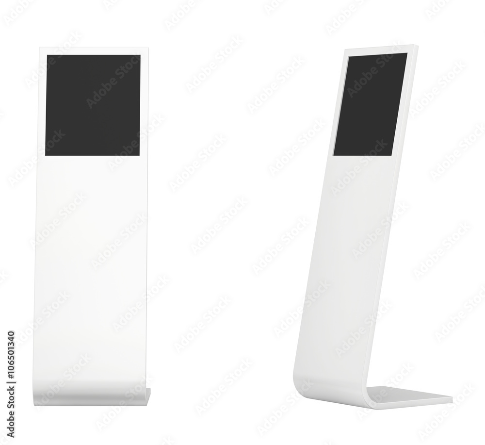 information kiosk. Information terminal. interactive kiosk on white background information kiosk. Information terminal. interactive kiosk on white background
