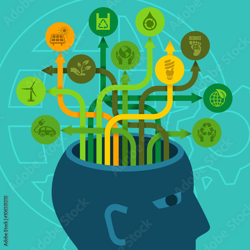 Brainstorm Ecology Environment Protection Recycle Ideas Concept