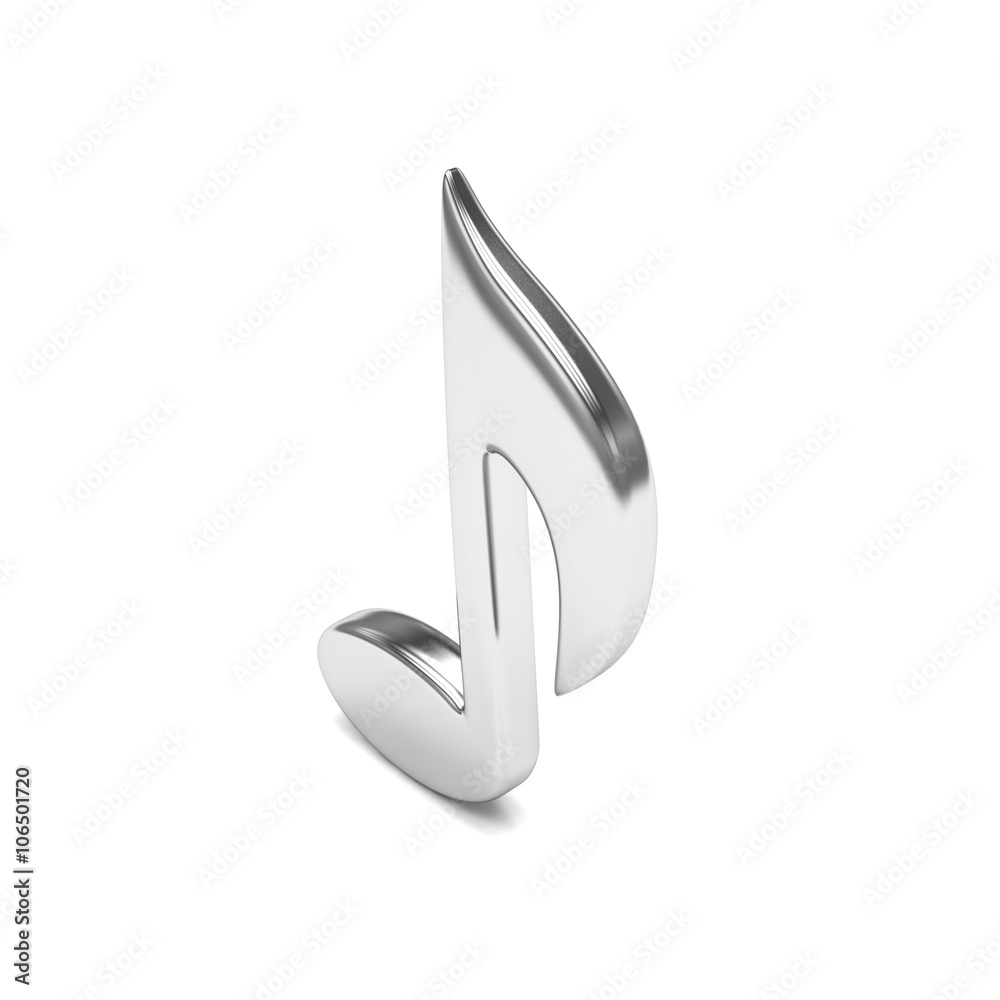 music note on white. 3D rendering. music note on white. 3D rendering.