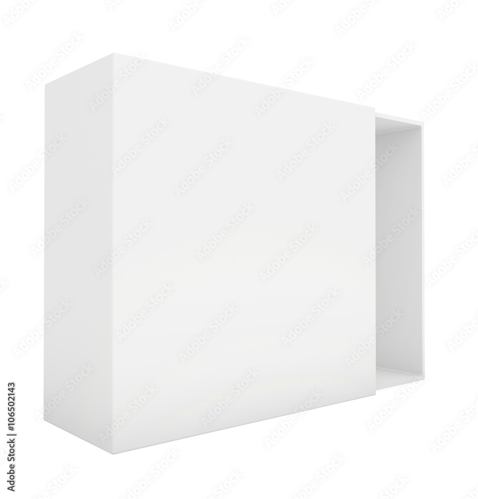 Blank paper cardboard. Box template standing on white background Blank paper cardboard. Box template standing on white background