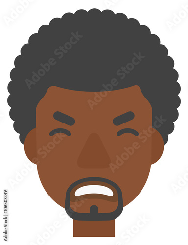 Screaming aggressive man.
