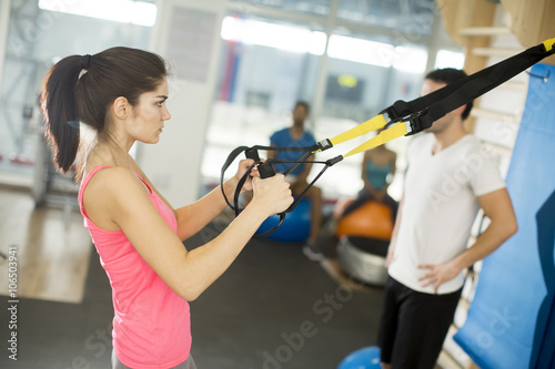 Woman training in the gym