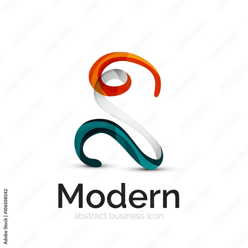 Fototapeta premium Ribbon swirl business logo