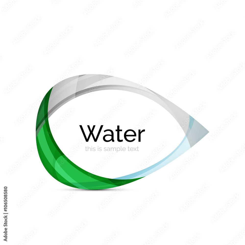 Abstract geometric water drop design Abstract geometric water drop design