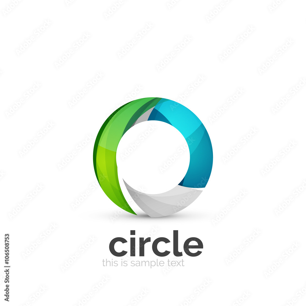 Abstract swirly round logo template Abstract swirly round logo template