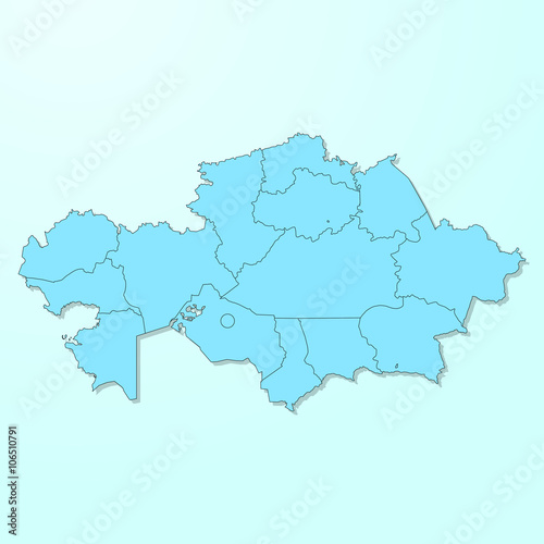 Kazakhstan blue map on degraded background vector