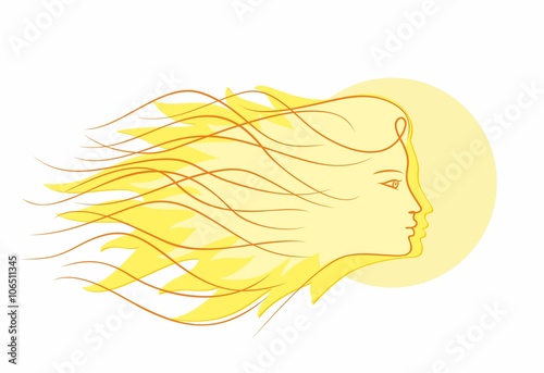 Girl sun Logo.
