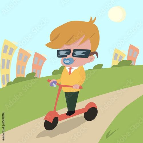 modern toddler riding scooter