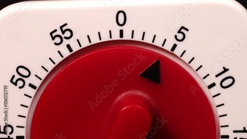 Kitchen timer time-lapse. Count down to zero.