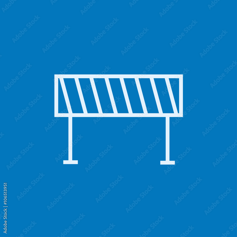 Road barrier line icon. Road barrier line icon.