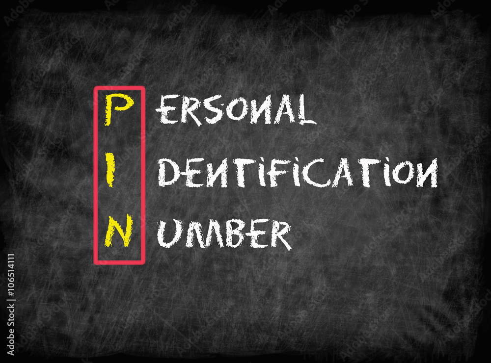 Obraz premium Personal Identification Number (PIN)