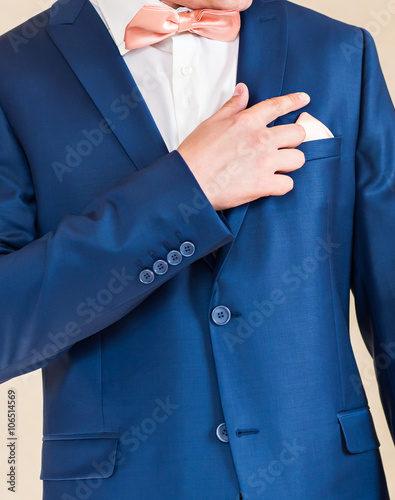 Groom prepares for wedding