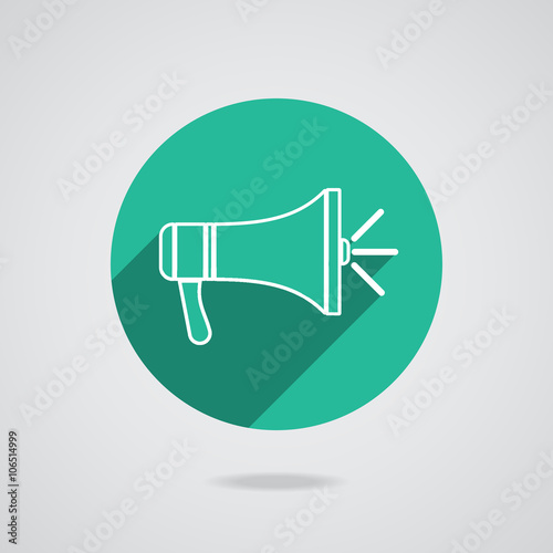 Megaphone icon. Loudspeaker isolated. Vector