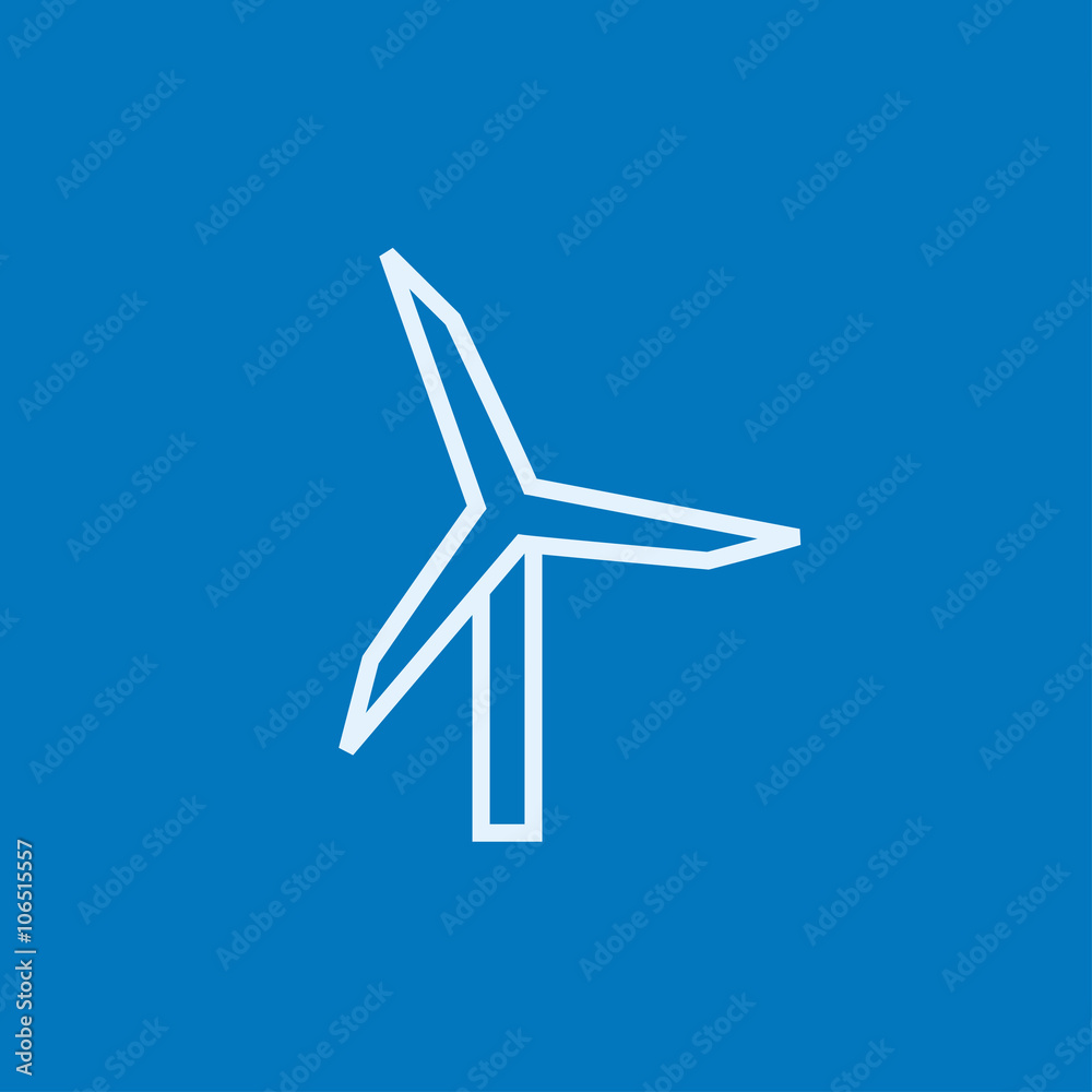 Windmill line icon. Windmill line icon.