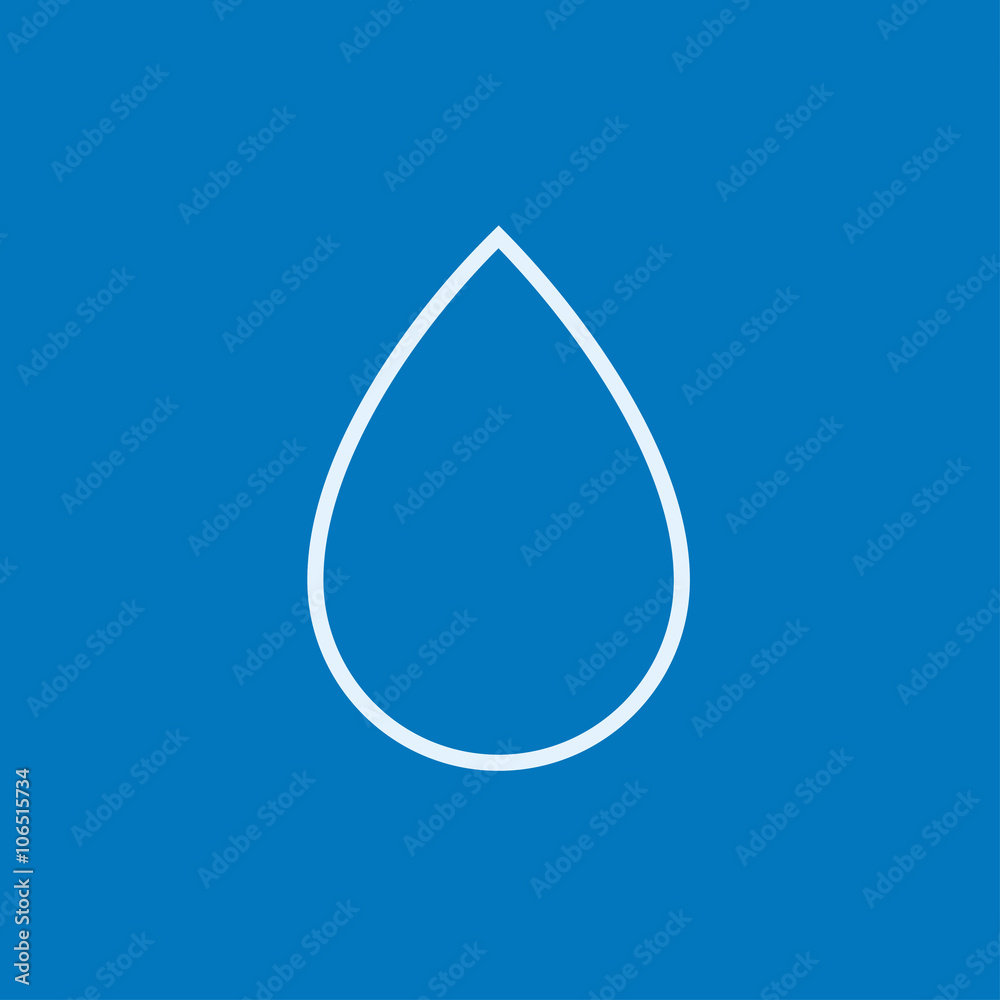 Water drop line icon. Water drop line icon.