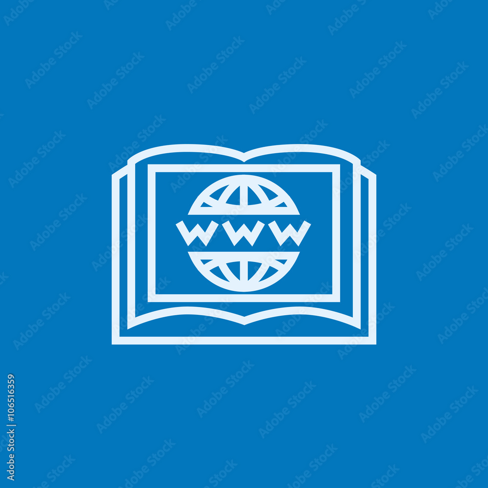International education technology line icon International education technology line icon