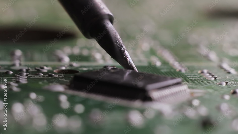 Technical Electronics Soldering motherboard engineer at work Technical Electronics Soldering motherboard engineer at work