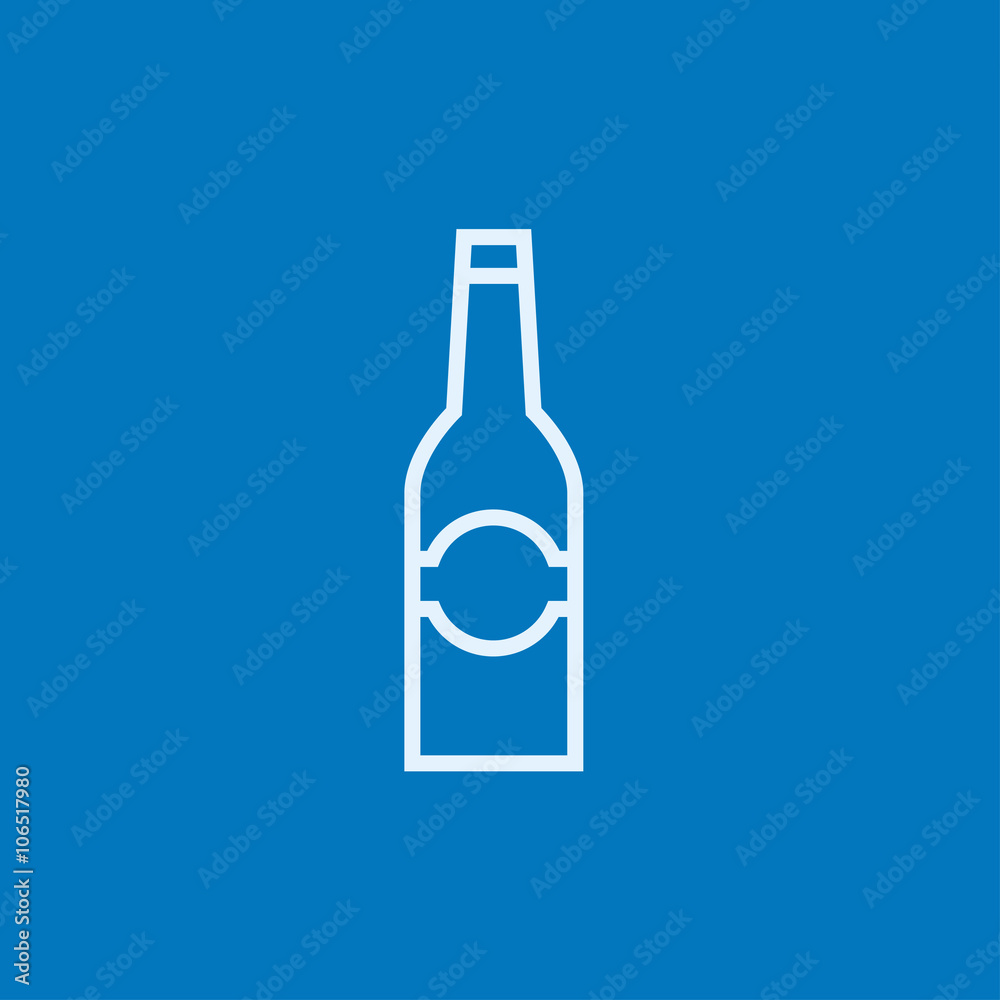 Glass bottle line icon. Glass bottle line icon.