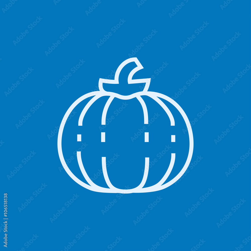 Fototapeta premium Pumpkin line icon.