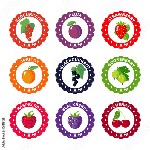 Cute labels for berry jam