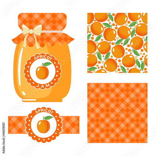 Apricot jam set.