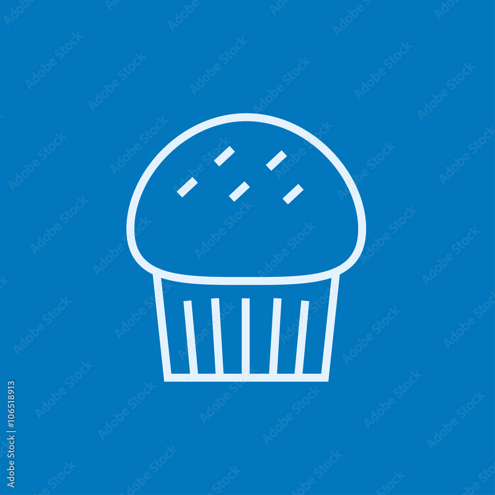 Cupcake line icon.