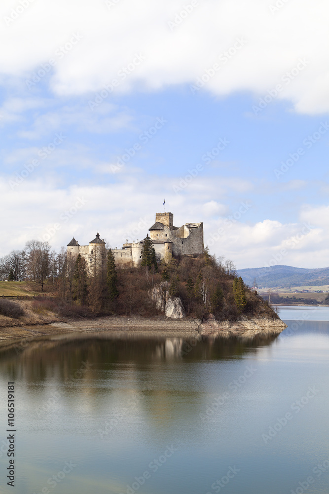 XIV century Niedzica Castle on the lake Czorsztyn in Poland, Europe