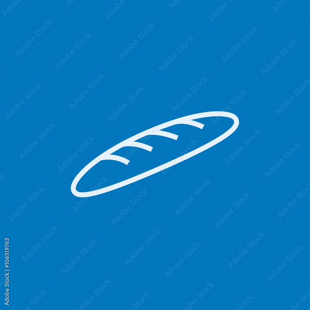 Baguette line icon. Baguette line icon.
