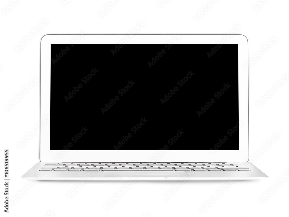 modern laptop on white modern laptop on white