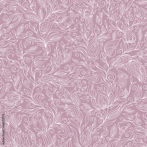 Seamless Pattern. Paisley Flowers Design Elements