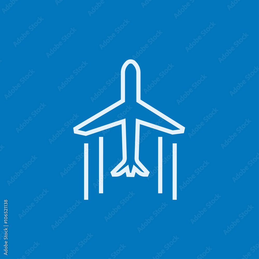 Cargo plane line icon. Cargo plane line icon.