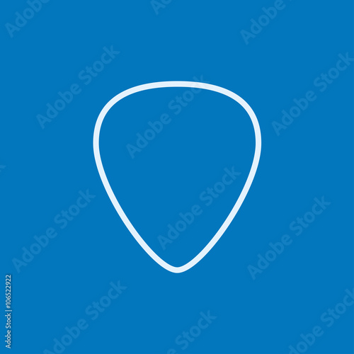 Free Download Guitar pick line icon. - GFXLoad