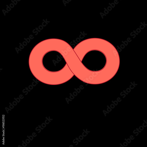 Red infinity sign