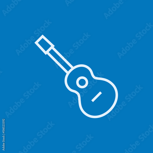 Acoustic guitar line icon.