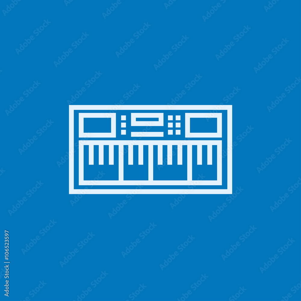 Synthesizer line icon.