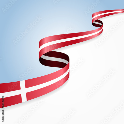 Danish flag background. Vector illustration.