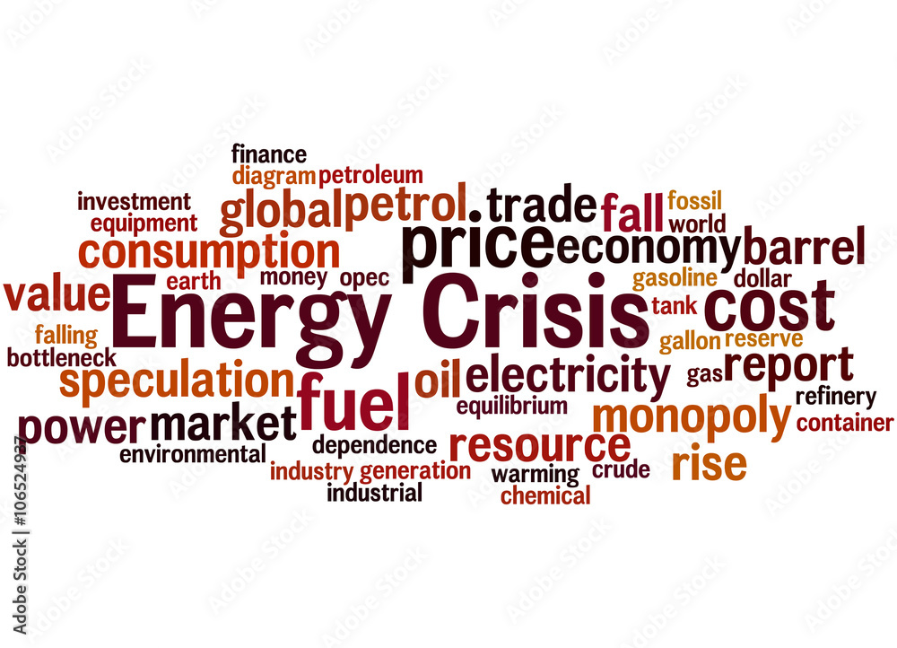 Energy crisis, word cloud concept 7