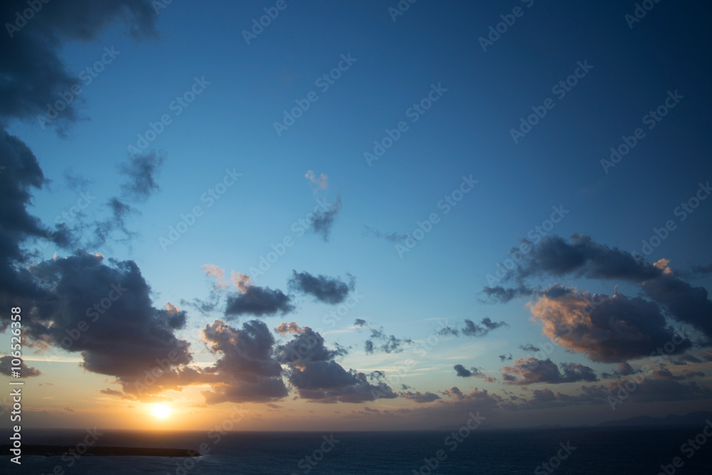 Sonnenuntergang auf Santorin, Griechenland
