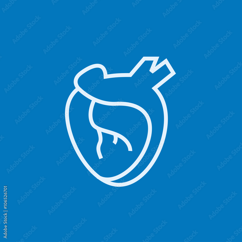 Heart line icon. Heart line icon.