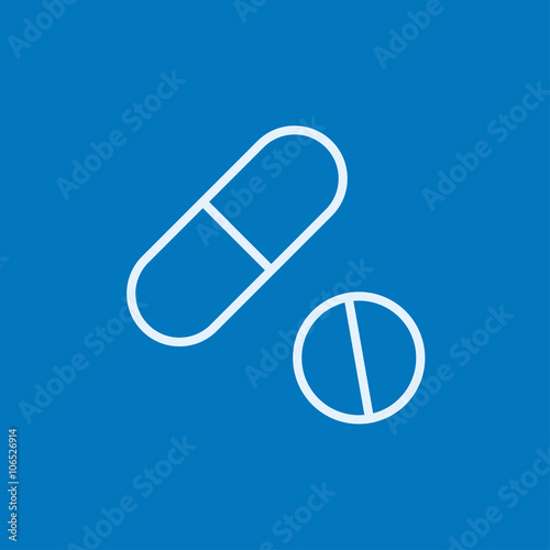 Pills line icon.