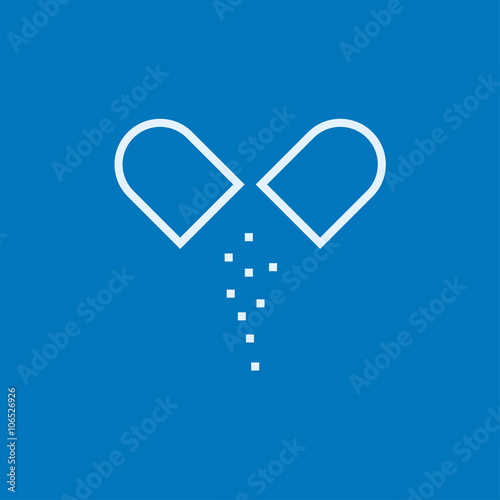 Capsule pill line icon.