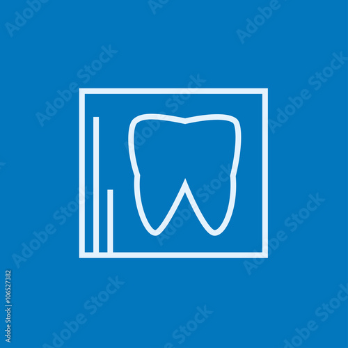 X-ray of tooth line icon.