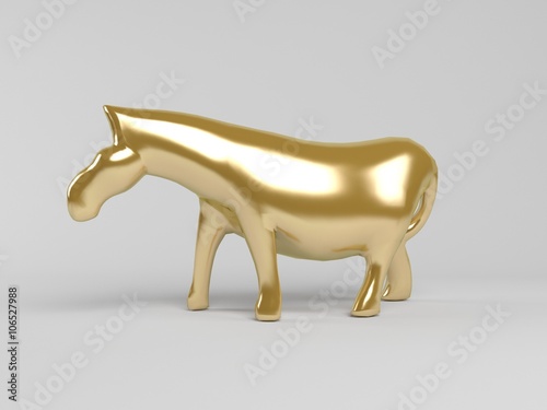 3d golden animal