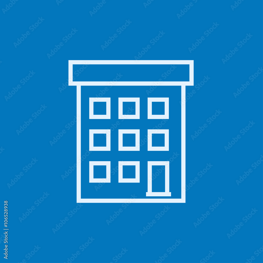 Condominium building line icon. Condominium building line icon.