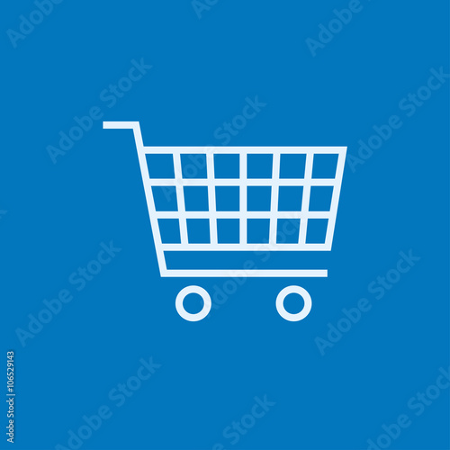 Shopping cart line icon.