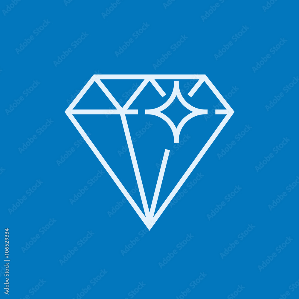 Diamond line icon. Diamond line icon.